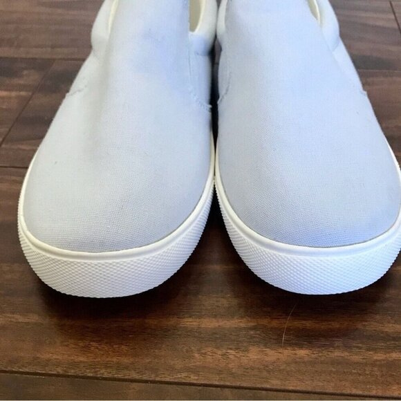 J.CREW Crewcuts Kids Daisy Print Light Blue and Pink Canvas Slip-On Shoes Size 5 - Picture 4 of 9
